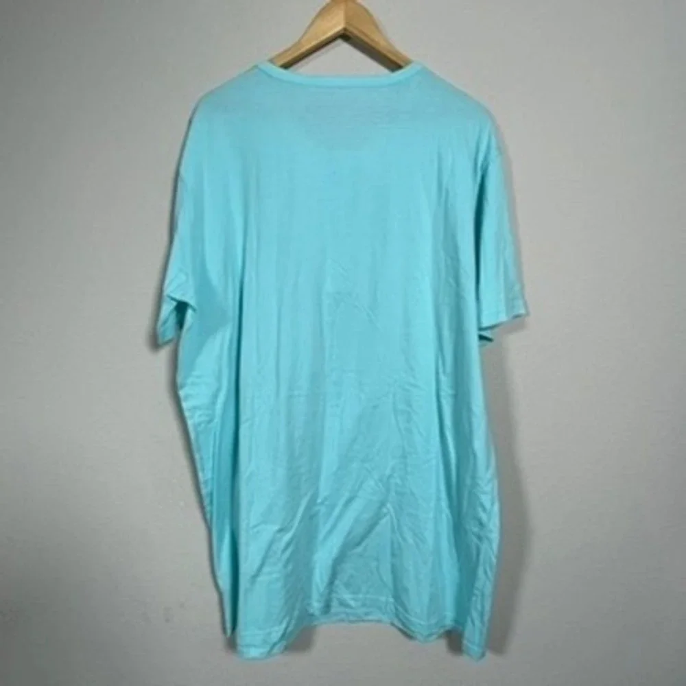 The Vermont Country Store Henley Nightgown Womens LXL Aqua Blue Cottagecore